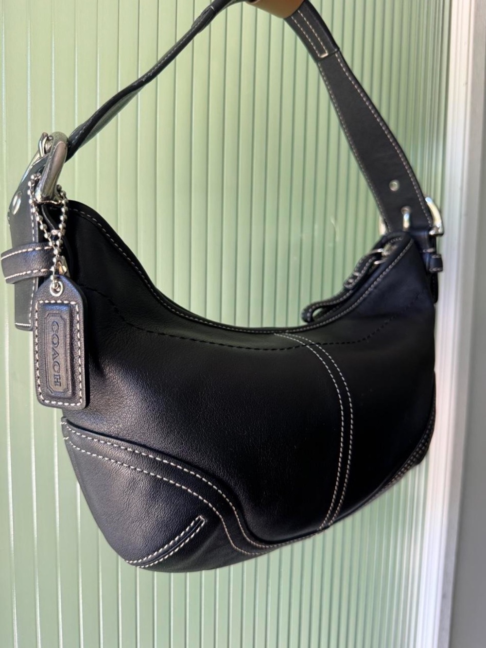 Coach Black Leather Shoulder Hobo